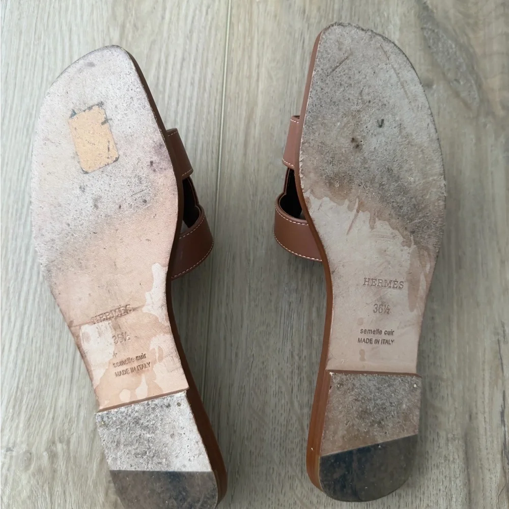 Hermes Oran Sandel - gold 6.5 - Picture 6 of 7